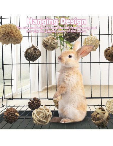 Bolas de Masticar Naturales Kathson para Conejos - 12 Piezas