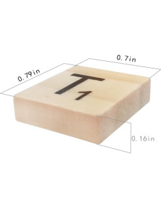 500 Letras de Madera Scrabble QMET para Manualidades 18x20mm 2