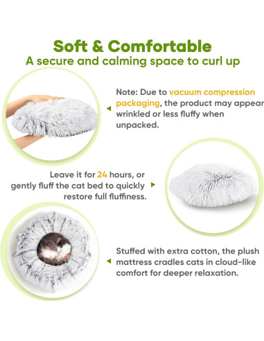 Cama túnel para gatos OUSUGA 91x91 cm con cojín lavable