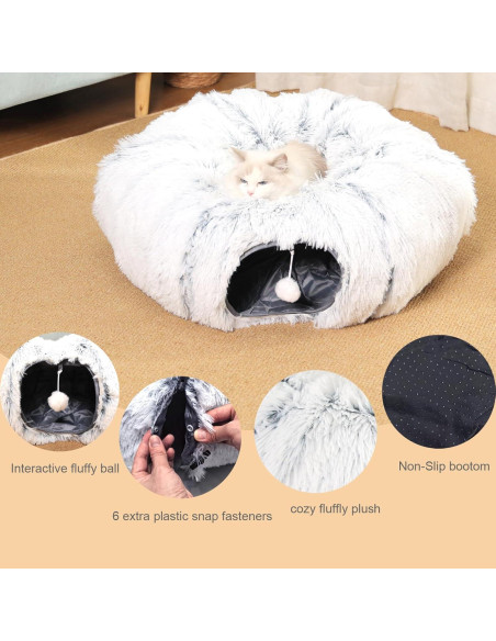 Cama Túnel para Gatos COODIA 2 en 1 - 25.4x25.4 cm Cama Túnel para Gatos COODIA 2 en 1 - 25.4x25.4 cm
