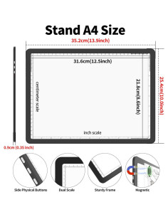 Mesa de Luz A4 TSOCOS 11000 Lux con 3 Colores y 6 Brillos 2