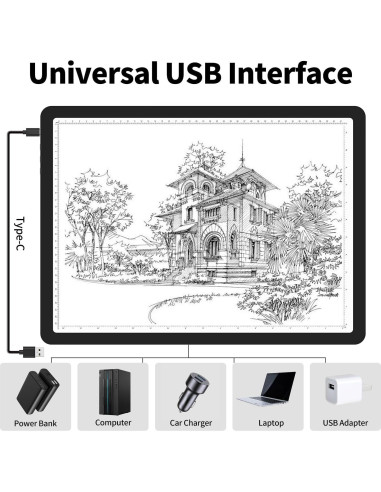 Mesa de Luz A4 TSOCOS 11000 Lux con 3 Colores y 6 Brillos
