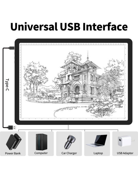 Mesa de Luz A4 TSOCOS 11000 Lux con 3 Colores y 6 Brillos