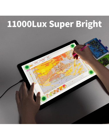 Mesa de Luz A4 TSOCOS 11000 Lux con 3 Colores y 6 Brillos