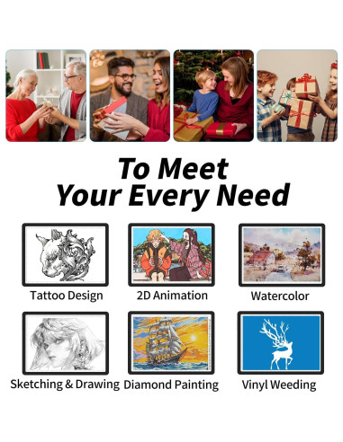 Mesa de Luz A4 TSOCOS 11000 Lux con 3 Colores y 6 Brillos