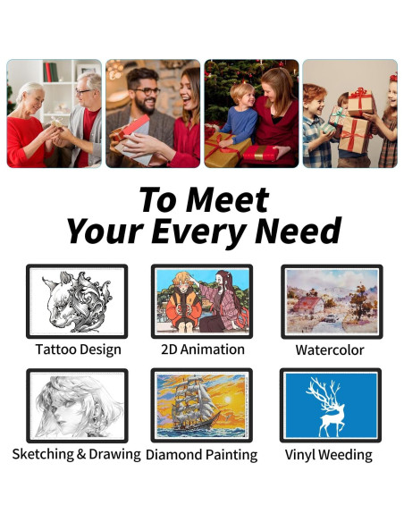 Mesa de Luz A4 TSOCOS 11000 Lux con 3 Colores y 6 Brillos