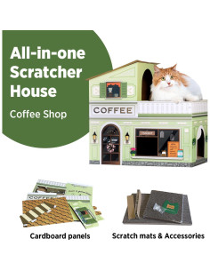 Casa Rascadora para Gatos SMILE PAWS Cafetería 62x39cm 2