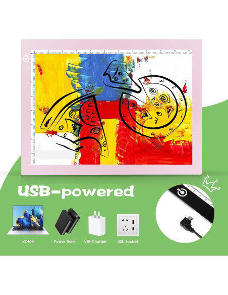 Tablero de Luz KIVOTAC GGE12 A4 USB Ajustable 9x12"