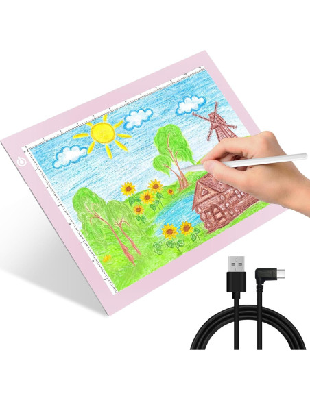 Tablero de Luz KIVOTAC GGE12 A4 USB Ajustable 9x12"