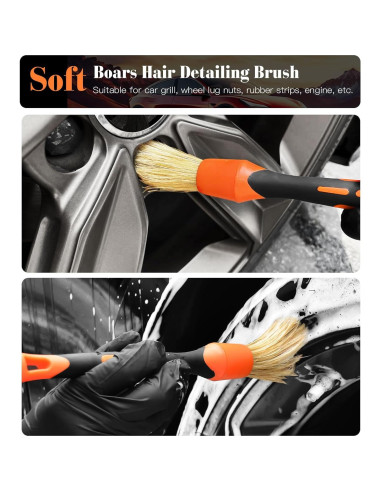 Kit de limpieza de motocicleta YeewayVeh 7 piezas con cepillos