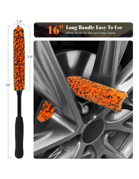 Kit de limpieza de motocicleta YeewayVeh 7 piezas con cepillos