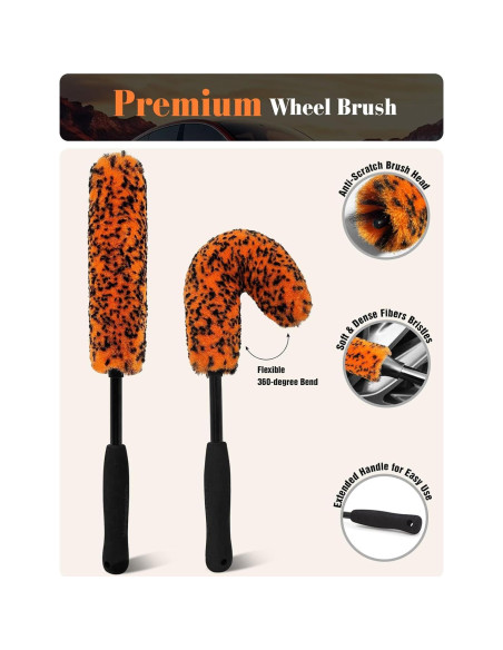 Kit de limpieza de motocicleta YeewayVeh 7 piezas con cepillos