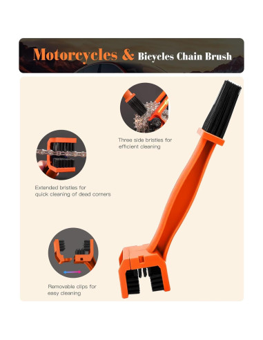 Kit de limpieza de motocicleta YeewayVeh 7 piezas con cepillos