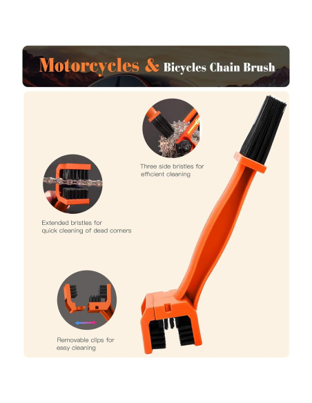 Kit de limpieza de motocicleta YeewayVeh 7 piezas con cepillos