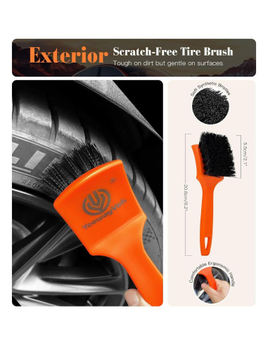 Kit de limpieza de motocicleta YeewayVeh 7 piezas con cepillos