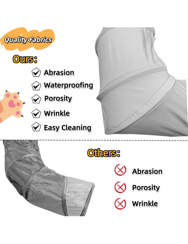 Cama de túnel para gatos XxingSheep XL 102x84 cm gris claro