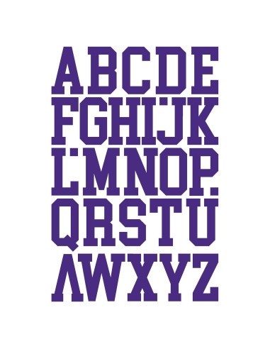 Letras de Plancha Moradas Iron 'Em 2" para Tela DIY