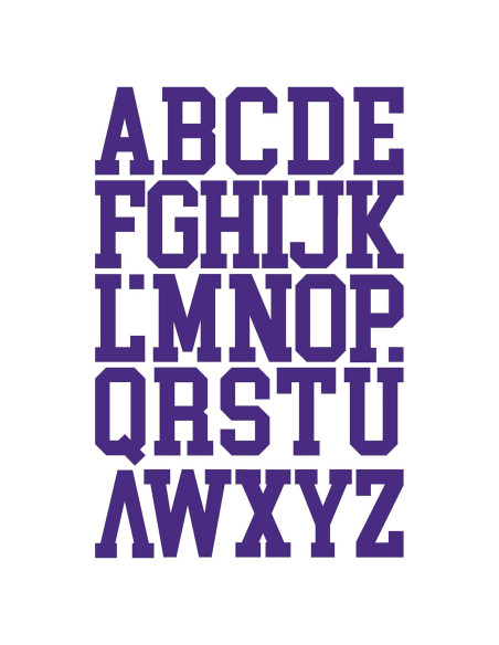 Letras de Plancha Moradas Iron 'Em 2" para Tela DIY