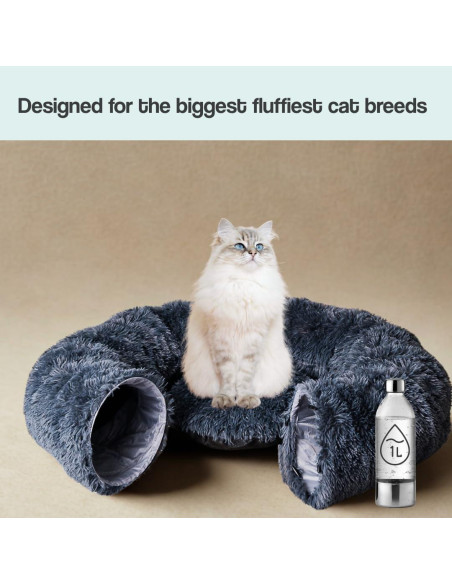 Túnel para Gatos Grandes - Cama Donut Esponjosa El Parque de los Gatos