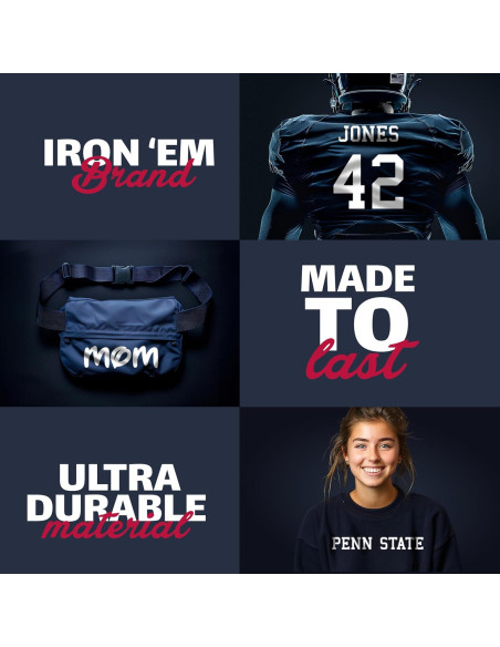 Letras de Plancha Moradas Iron 'Em 2" para Tela DIY