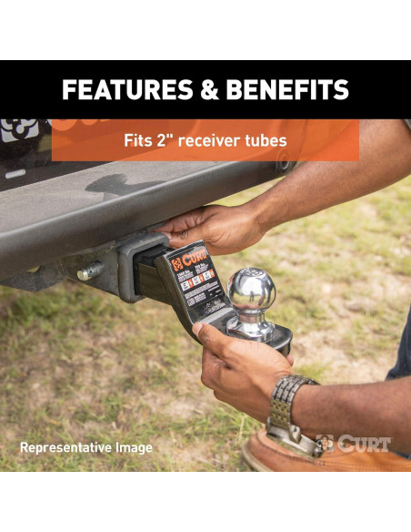 Soporte de Remolque CURT 45036 con Bola de 5 cm y Pasador