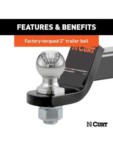 Soporte de Remolque CURT 45036 con Bola de 5 cm y Pasador