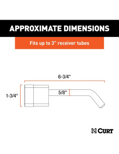Cerradura de Enganche CURT 23021 para Remolque 1.59 cm 2