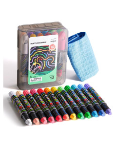 Tiza Sin Polvo Jar Melo 12 PCS Multicolor Jumbo Lavable