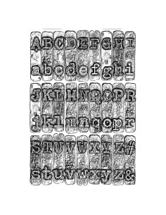 Carpeta de Embossing 3D Sizzix Tim Holtz Máquina de Escribir