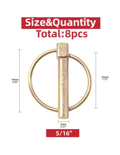 Kit de Pasadores Lynch de 8 Piezas 5/16" AIMUNOK 2