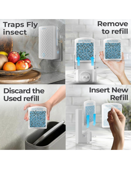 Trampa de Insectos Voladores Dropsky - 2 Trampas Enchufables