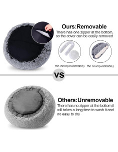 Cama para Perros y Gatos MADDEMCUTE Gris S 50.8 cm Desmontable 2