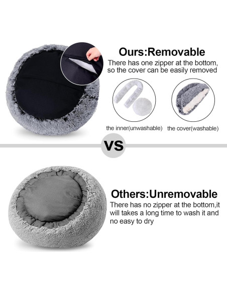 Cama para Perros y Gatos MADDEMCUTE Gris S 50.8 cm Desmontable