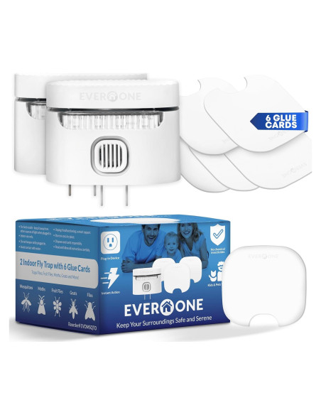 Trampa de Moscas Interior EverOne 2-Pack con 6 Adhesivos