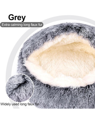 Cama para Perros y Gatos MADDEMCUTE Gris S 50.8 cm Desmontable