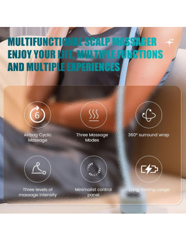 Masajeador de Cabeza Eléctrico TEMPTIPS MassageHead01 2000mAh