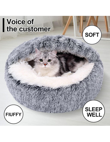 Cama para Perros y Gatos MADDEMCUTE Gris S 50.8 cm Desmontable