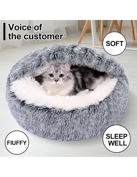 Cama para Perros y Gatos MADDEMCUTE Gris S 50.8 cm Desmontable