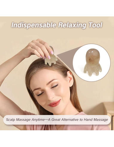 Masajeador de Cabeza NIIIYTYB - Herramienta de Acupresión 50g