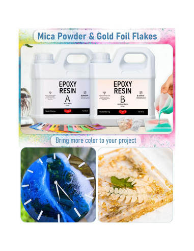 Kit de Resina Epóxica 2.4 L Smallbudi con 16 Colores y Accesorios