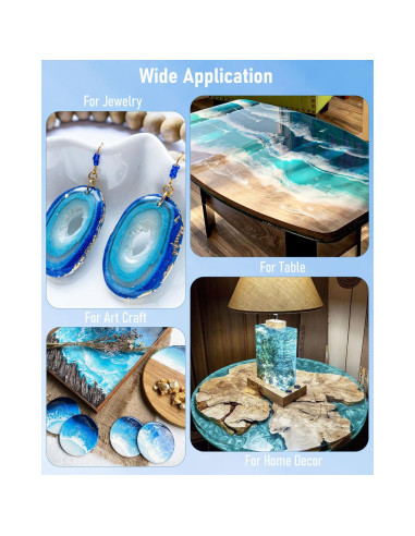 Kit de Resina Epóxica 2.4 L Smallbudi con 16 Colores y Accesorios