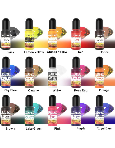 Set de Pigmentos de Resina Epóxica ERCorArt - 30 Colores 7.09 g