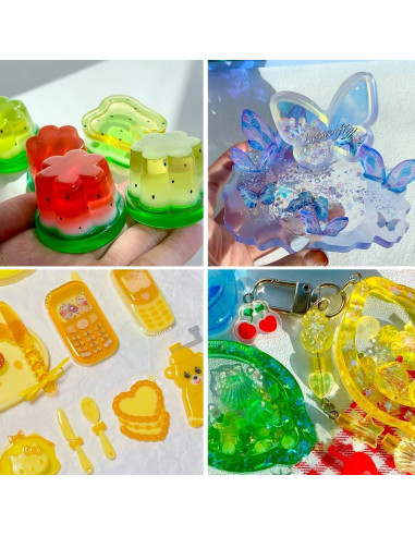 Resina UV de Color LIGHTWISH 400g Alta Transparencia 8 Colores