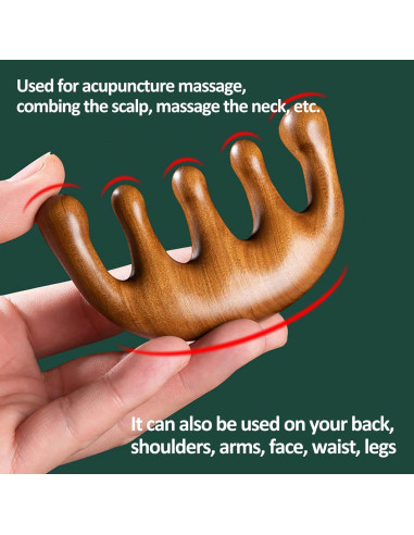 Peine de Masaje de Madera FKYzixeh - Cuero Cabelludo y Cuidado del Cabello