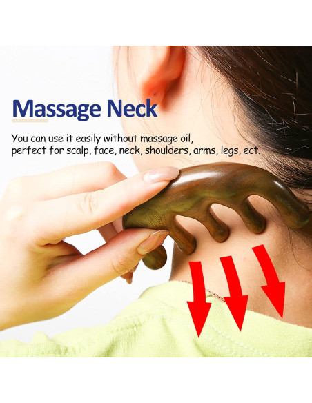 Peine de Masaje de Madera FKYzixeh - Cuero Cabelludo y Cuidado del Cabello