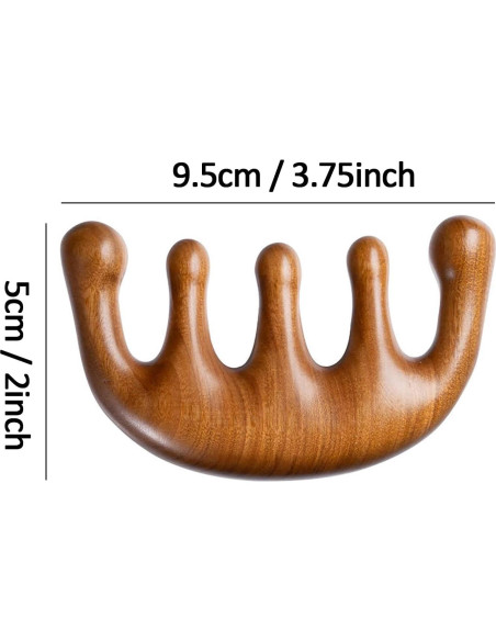 Peine de Masaje de Madera FKYzixeh - Cuero Cabelludo y Cuidado del Cabello