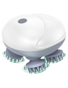 Masajeador Eléctrico de Cuero Cabelludo ORIA Blanco, 4 Cabezas
