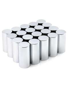 Tapas de Tuerca QWORK Cromadas ABS 33mm - Paquete de 20