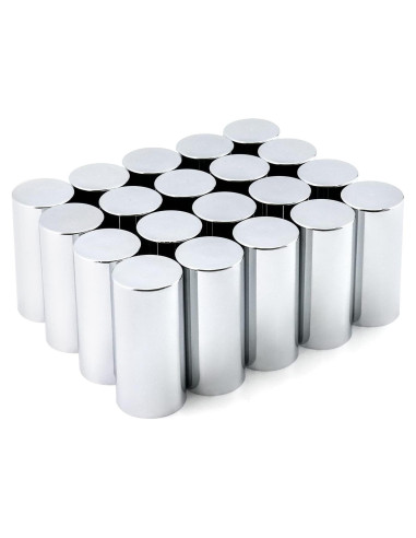 Tapas de Tuerca QWORK Cromadas ABS 33mm - Paquete de 20