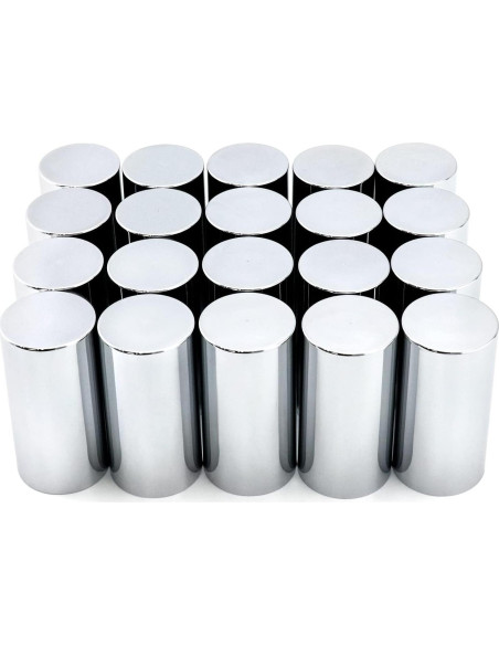 Tapas de Tuerca QWORK Cromadas ABS 33mm - Paquete de 20